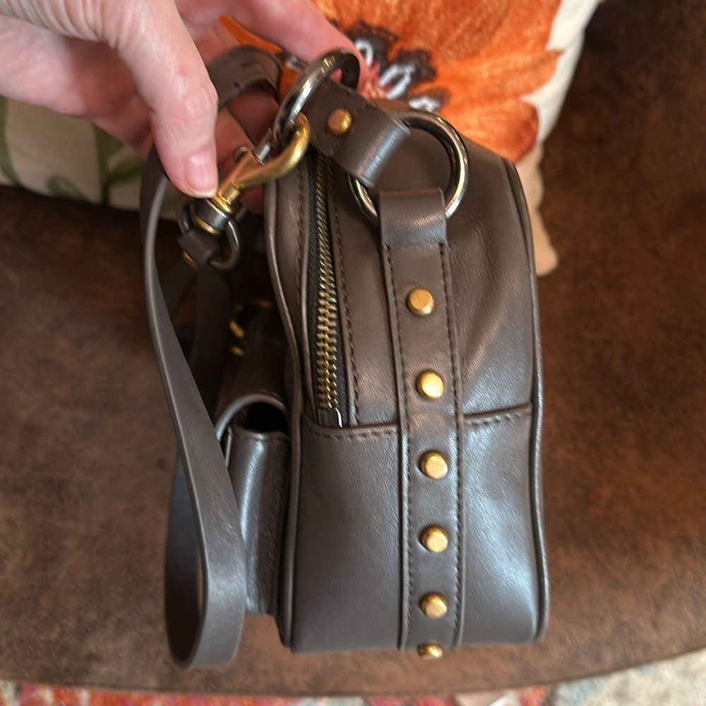 REBECCA MINKOFF CROSSBODY LEATHER JETT BOXY BAG STUDS CARGO RINGS CLASPS NWOT - Picture 11 of 17